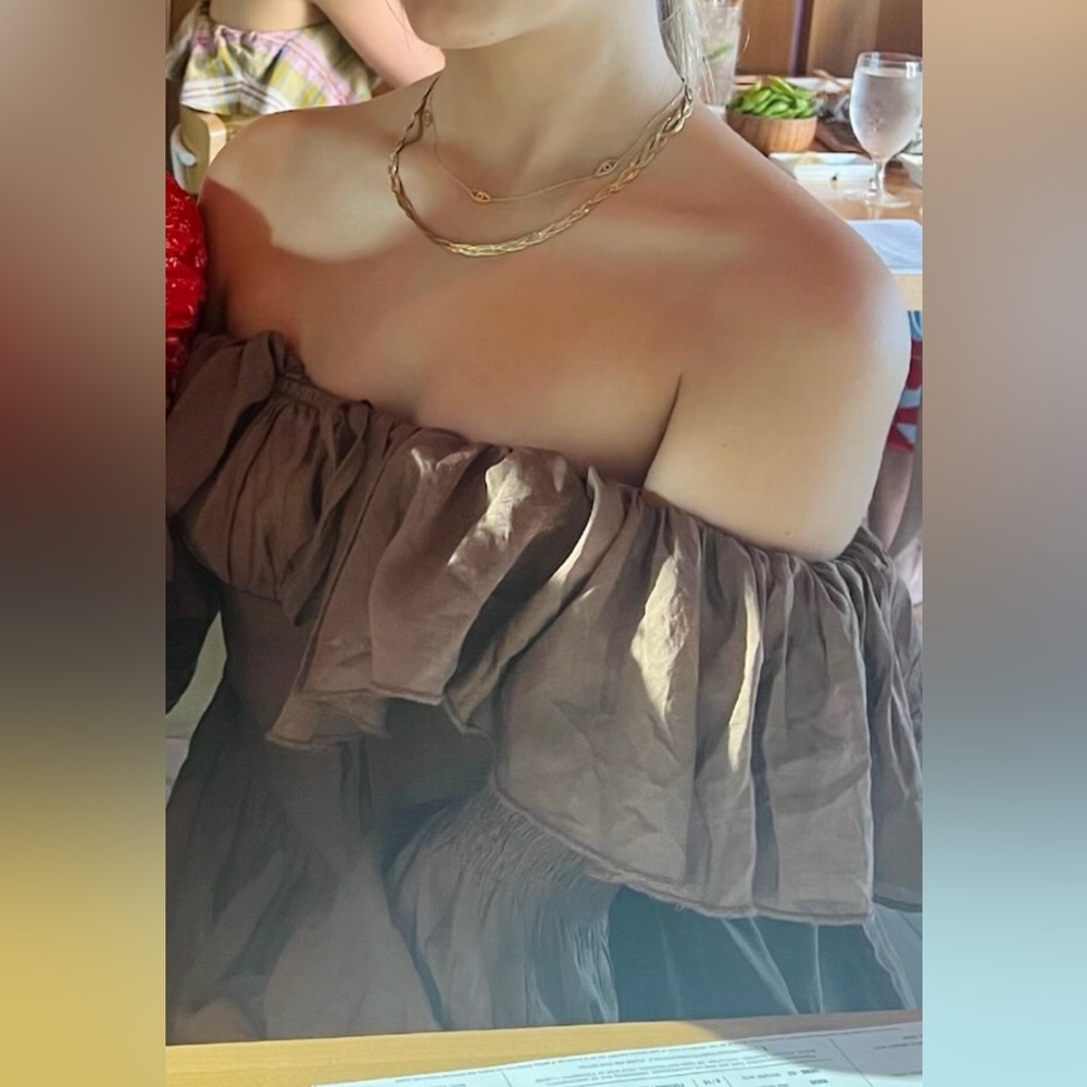 Cider Brown Romper WORN ONCE